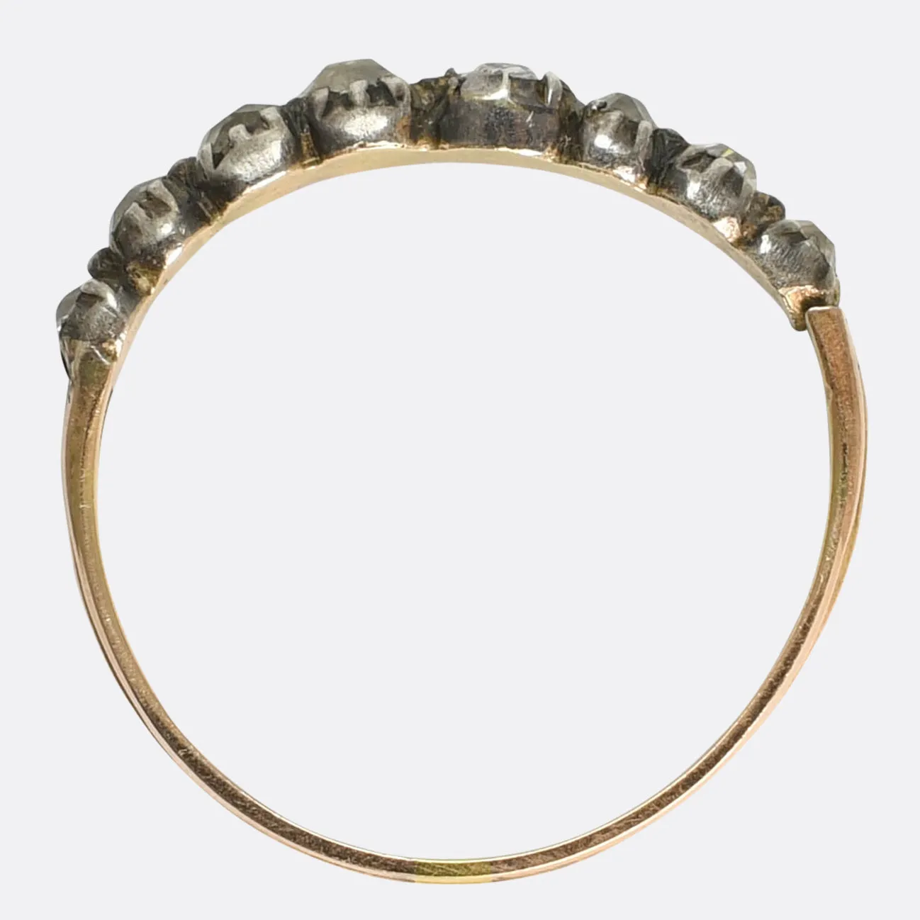 Georgian Diamond Half Hoop Eternity Ring
