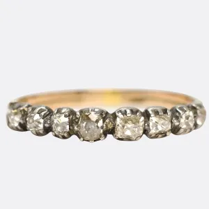 Georgian Diamond Half Hoop Eternity Ring