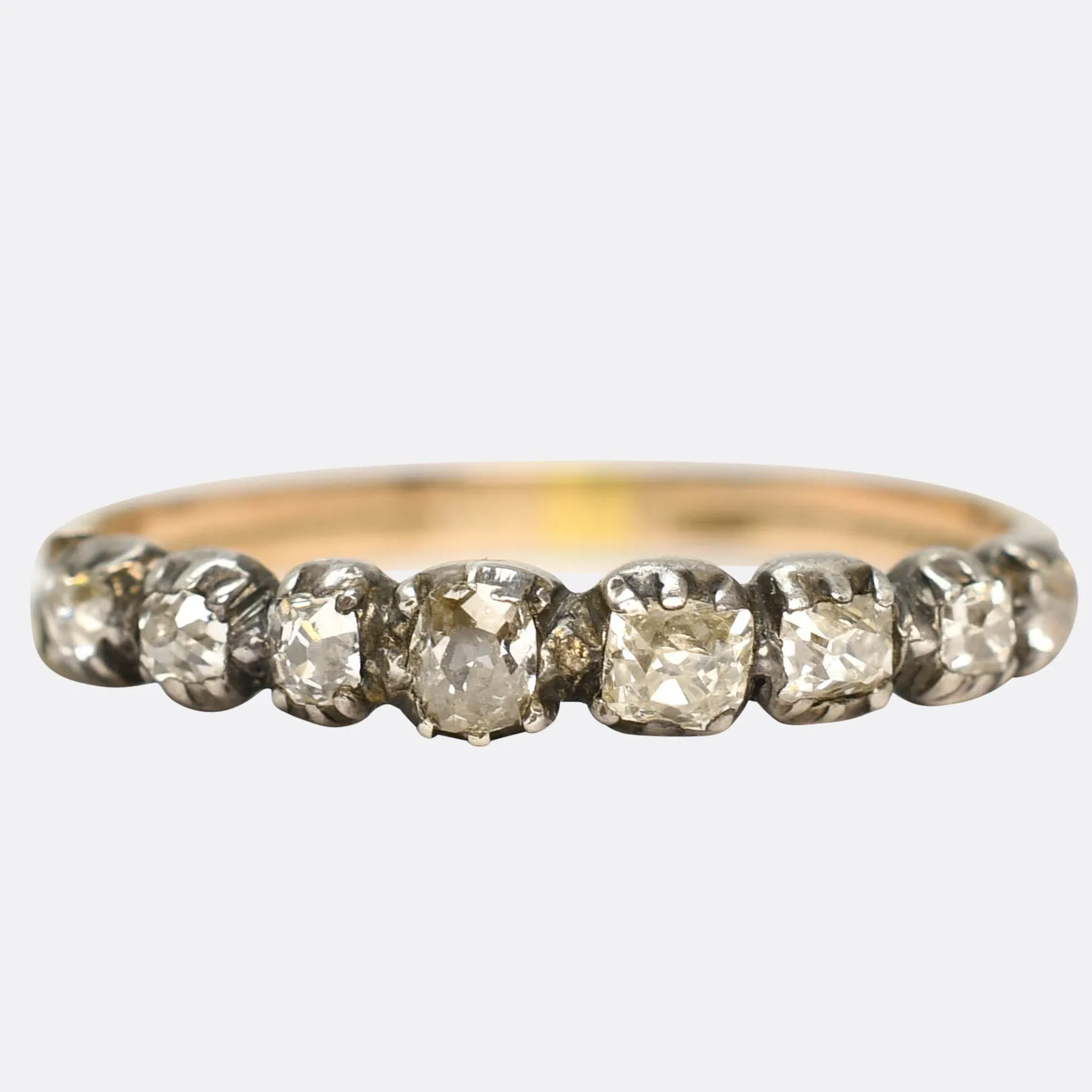 Georgian Diamond Half Hoop Eternity Ring