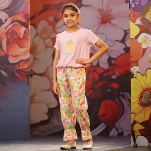 Girls 2Pcs-Pink Aop