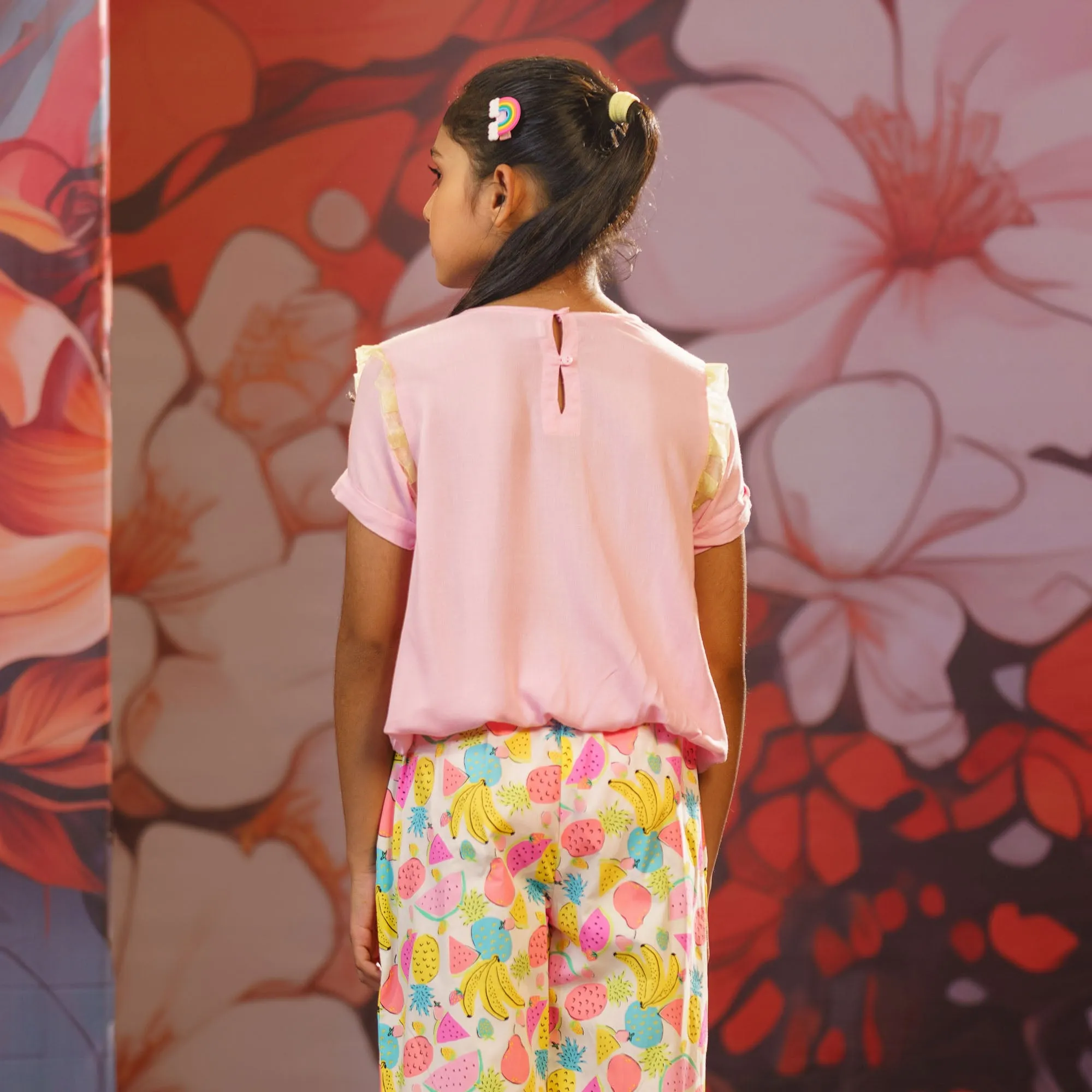 Girls 2Pcs-Pink Aop