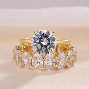 Gorgeous 3.5 Carat Round Cut Wedding Ring Set