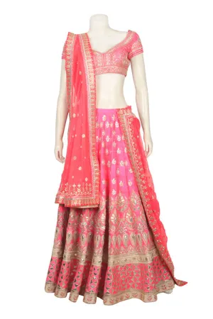Gorgeous Bridal lehenga in Pink color online