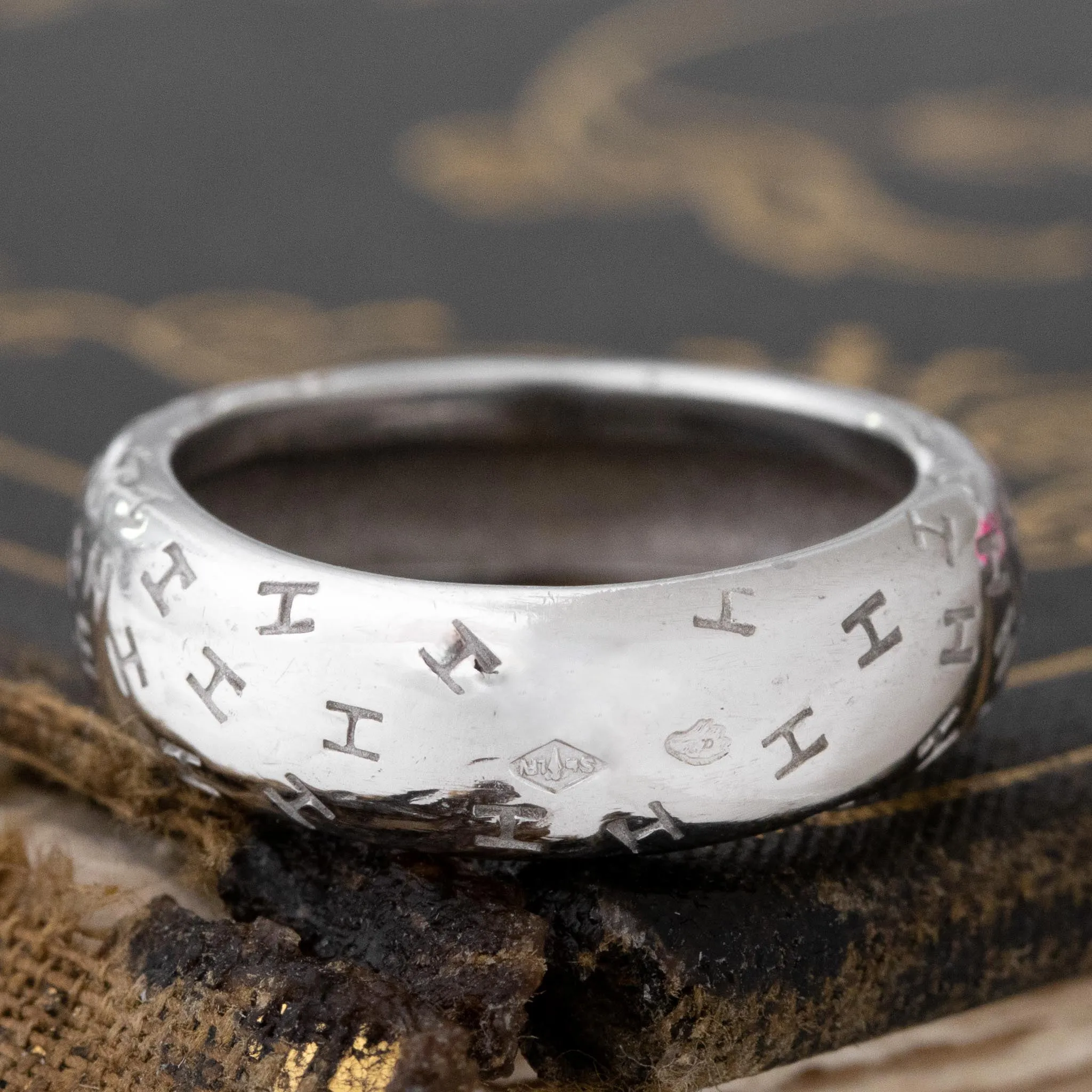 Graffiti H Gold Band by Hermes French