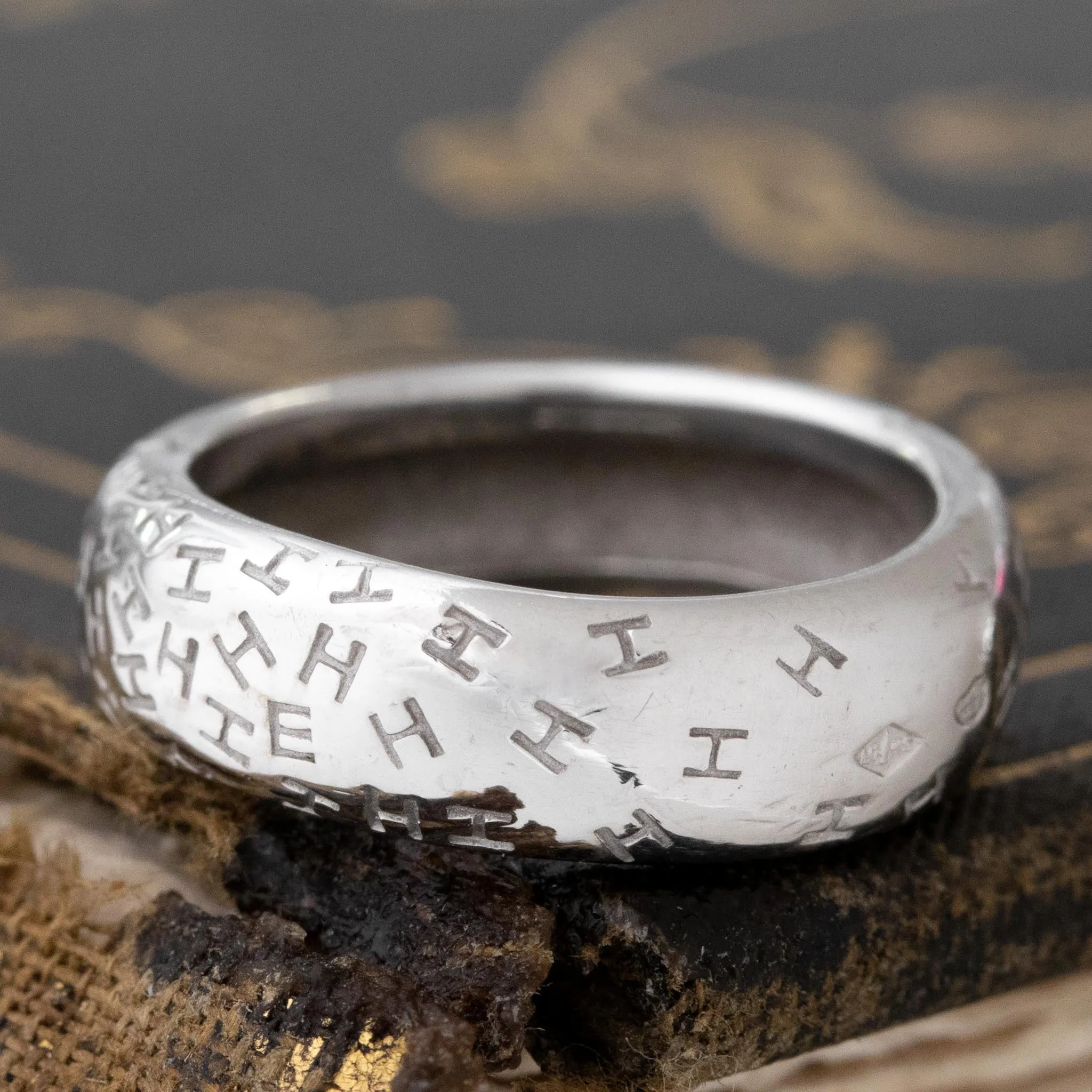 Graffiti H Gold Band by Hermes French