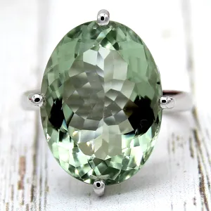 Green Amethyst Fine Statement Ring
