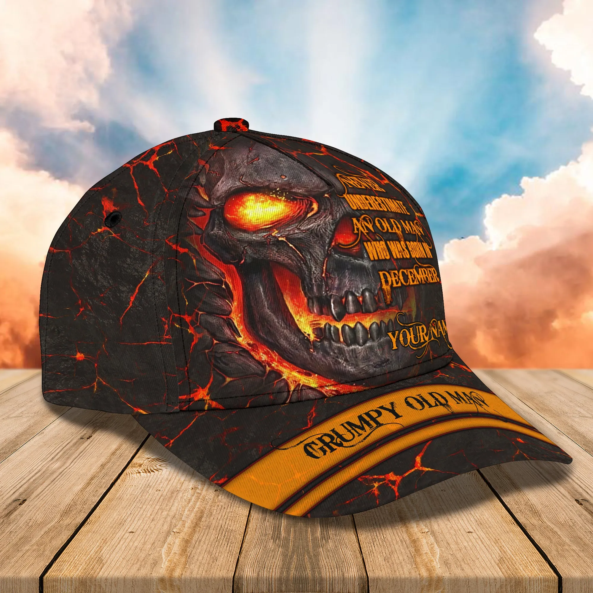 Grumpy August - Personalized Name Cap