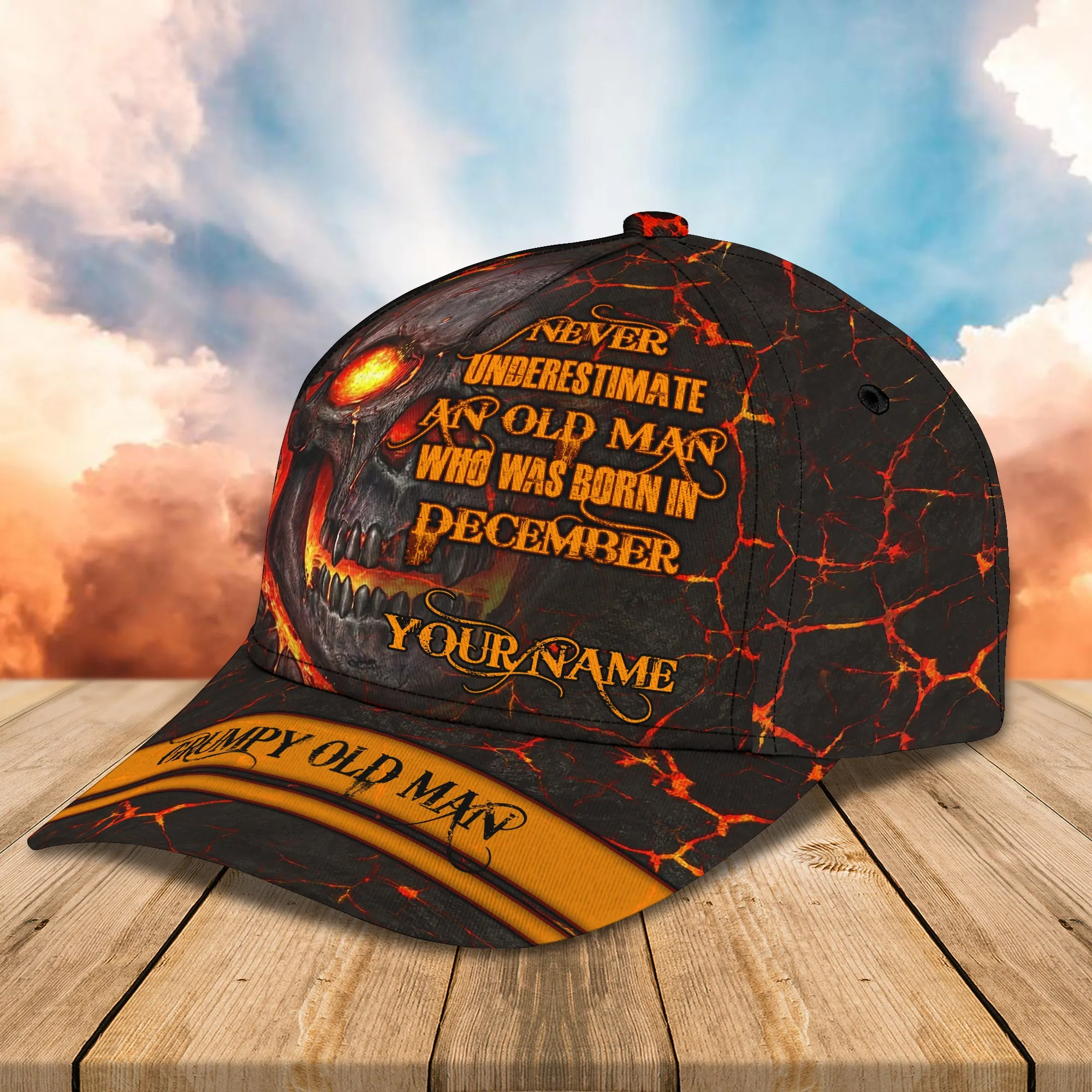 Grumpy August - Personalized Name Cap
