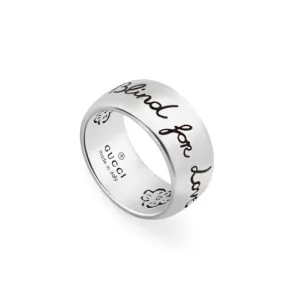 Gucci Silver Wide "Blind for Love" Ring