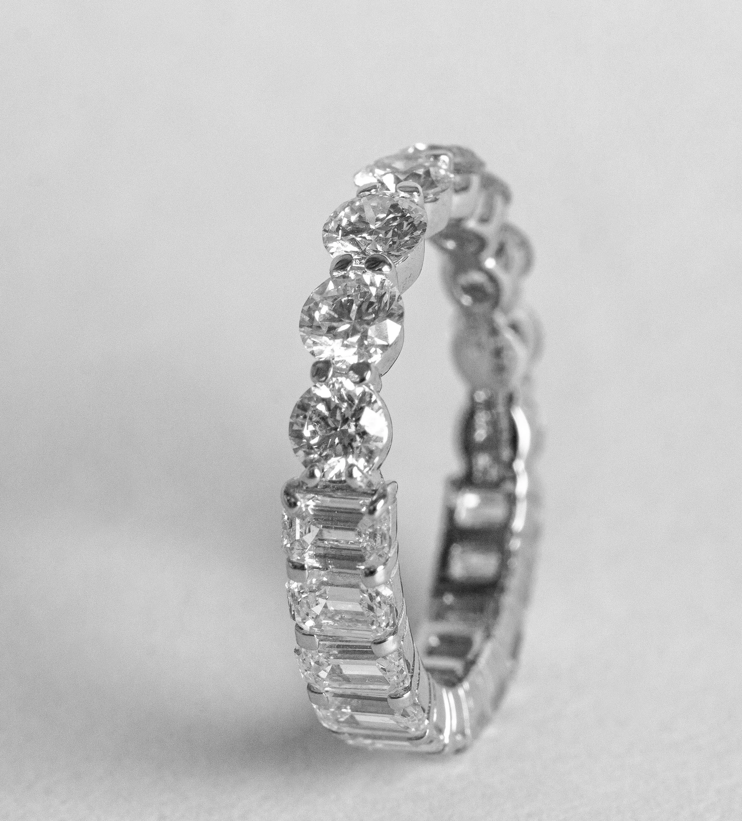 Half and Half Diamond Eternity Band
