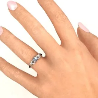 Half Bezel Infinity Ring