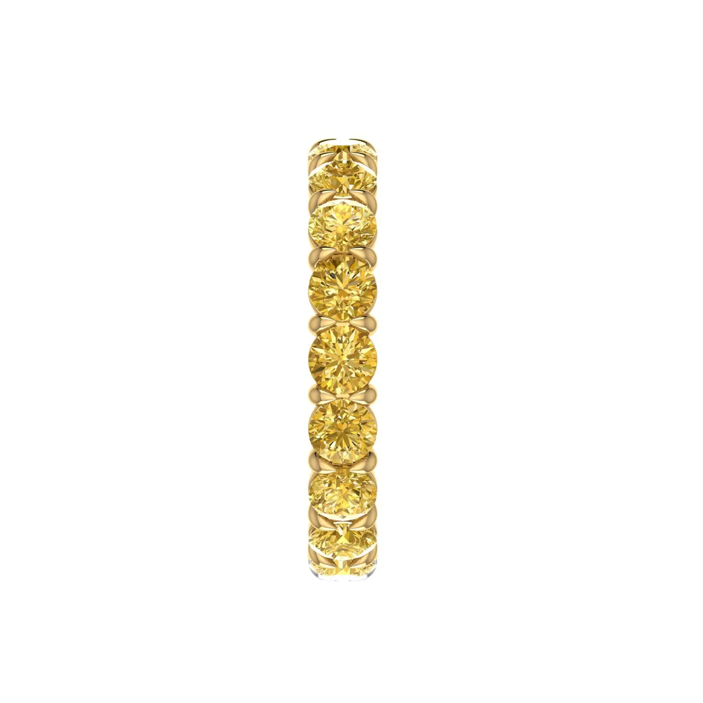 Half Diamond Half Fancy Yellow Diamond Eternity Band