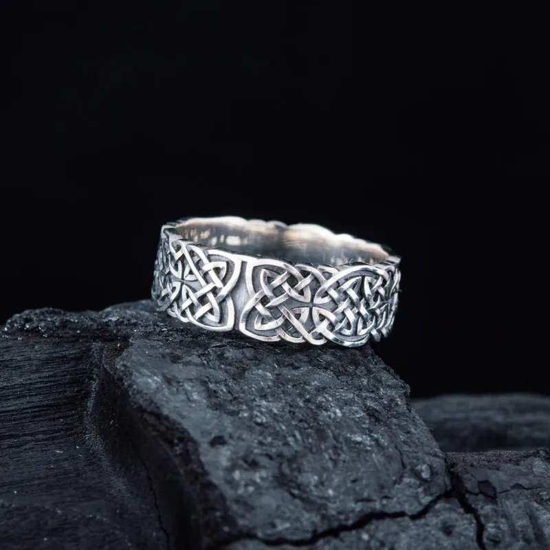 Handcrafted Norse Ornament Sterling Silver Unique Ring