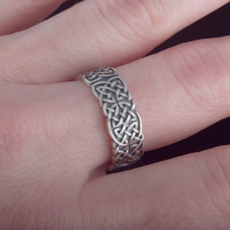 Handcrafted Norse Ornament Sterling Silver Unique Ring