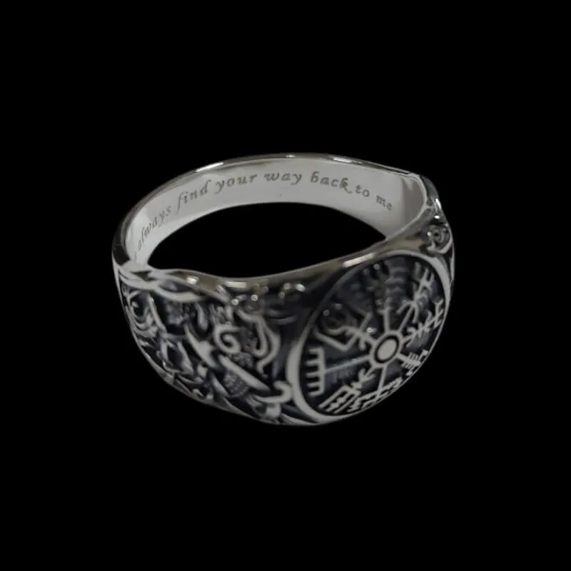 Handcrafted Norse Ornament Sterling Silver Unique Ring