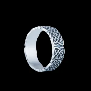 Handcrafted Norse Ornament Sterling Silver Unique Ring