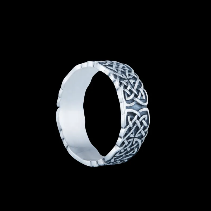 Handcrafted Norse Ornament Sterling Silver Unique Ring