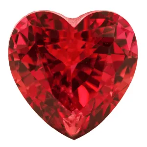 Heart Chatham Lab-Grown Padparadscha Sapphire Gems