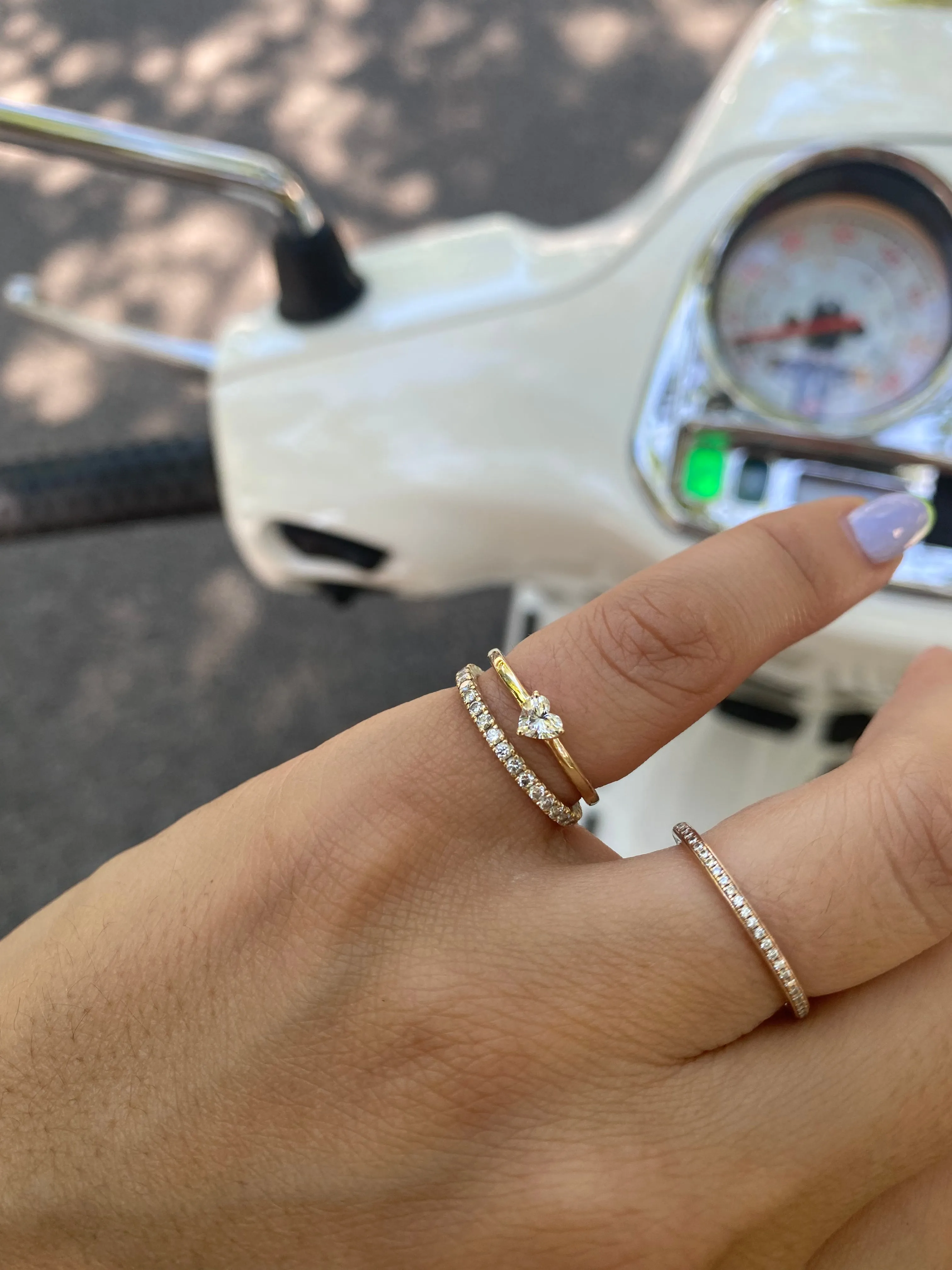 Heart Whisper Thin Solitaire Ring