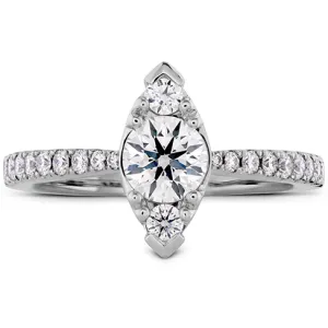 Hearts On Fire Destiny Regal Engagement Ring with Diamond Band