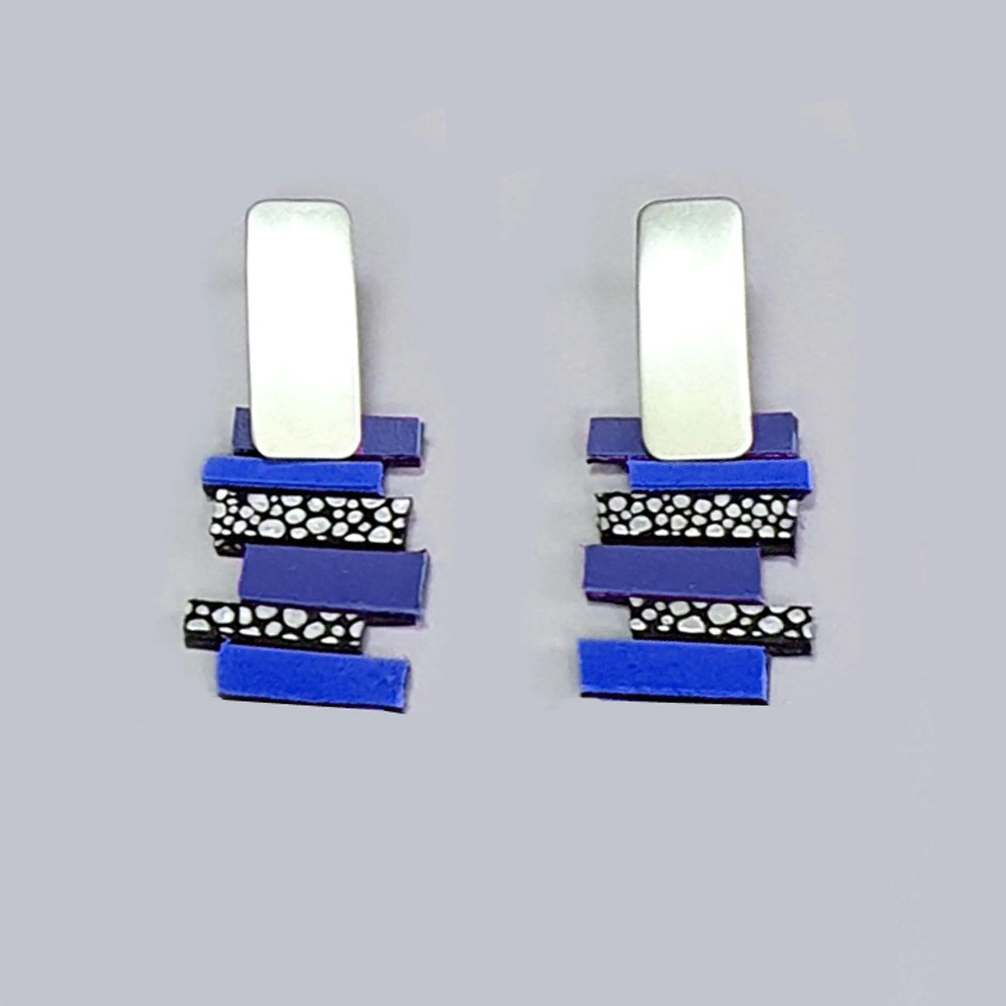 Hellena gold leather drop earrings