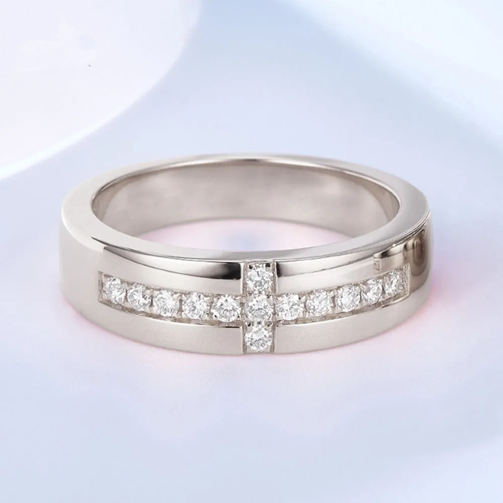 His and Hers Diamond Cross Wedding Bands