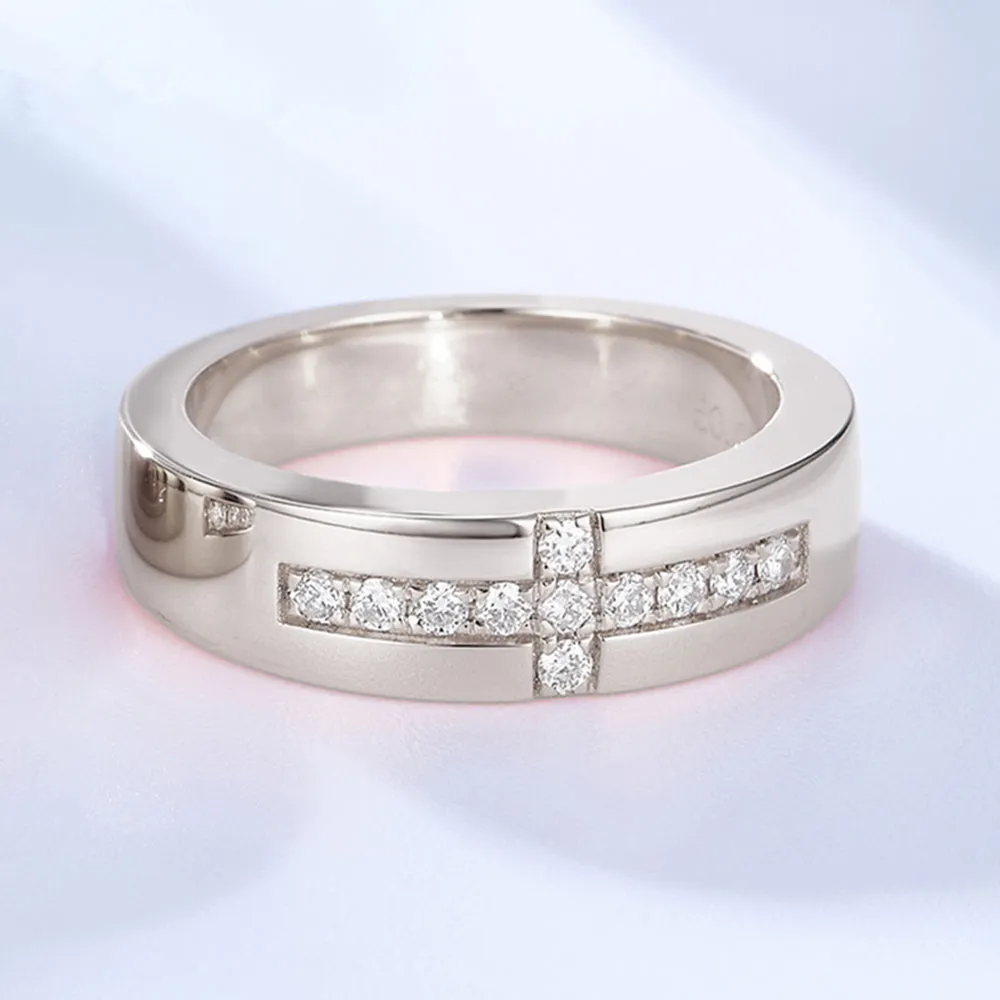 His and Hers Diamond Cross Wedding Bands