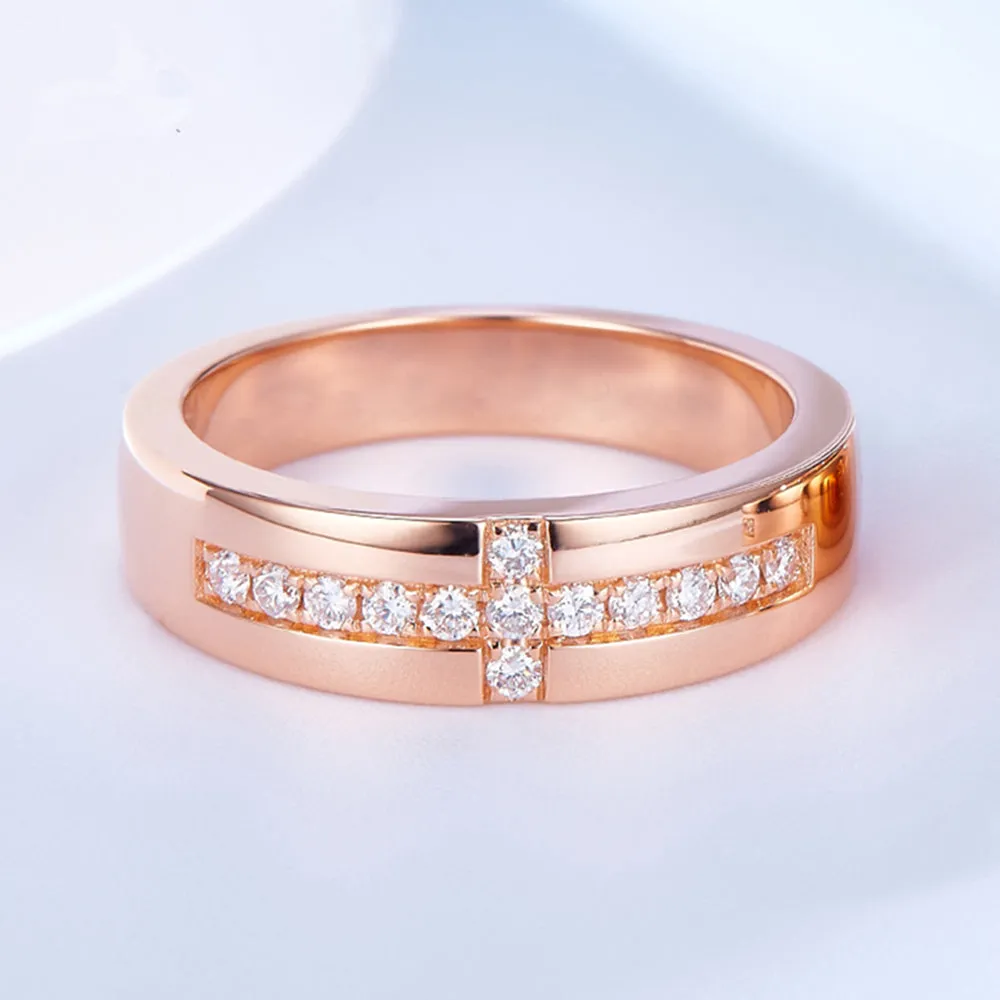 His and Hers Diamond Cross Wedding Bands