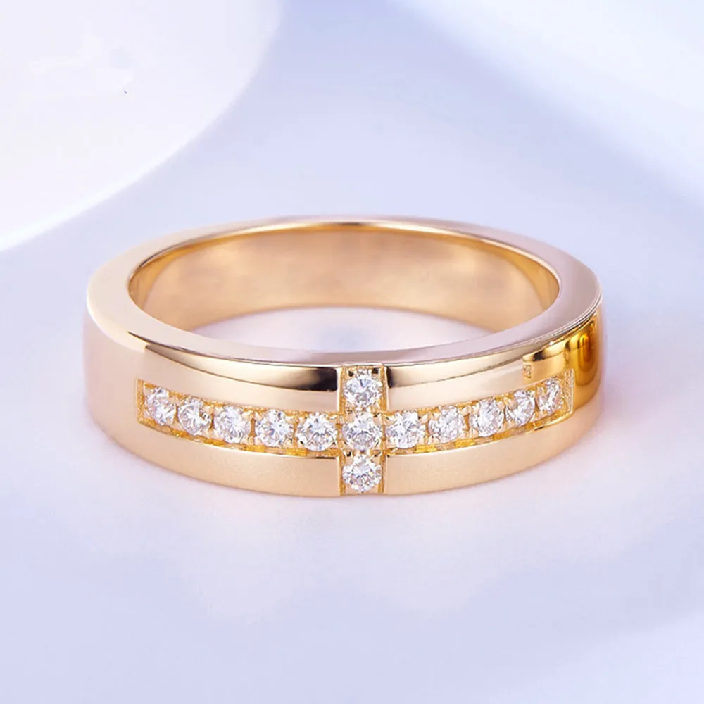 His and Hers Diamond Cross Wedding Bands