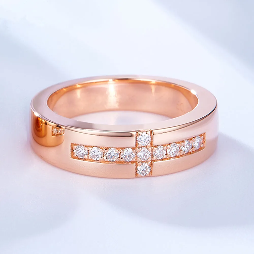 His and Hers Diamond Cross Wedding Bands