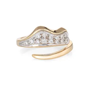 Ilias Lalaounis Diamond Band Vintage 18k Yellow Gold Sz 5.5 Signed Fine Jewelry