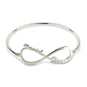 Infinity Name Bangle Bracelet