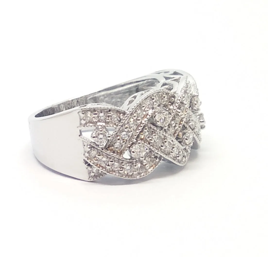 Infinity Twist Micropavé Diamond Engagement Ring RNG-166