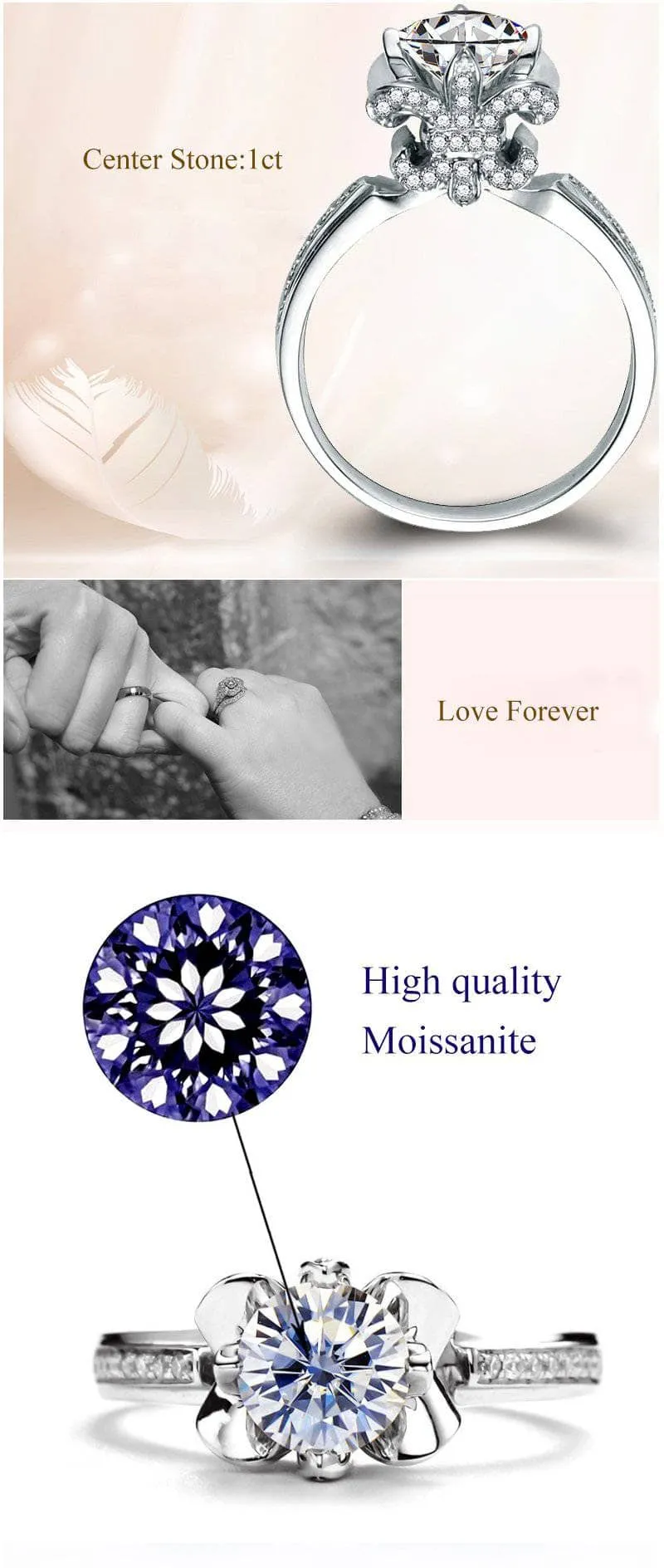 Iris Bud Shape Setting Diamond Ring