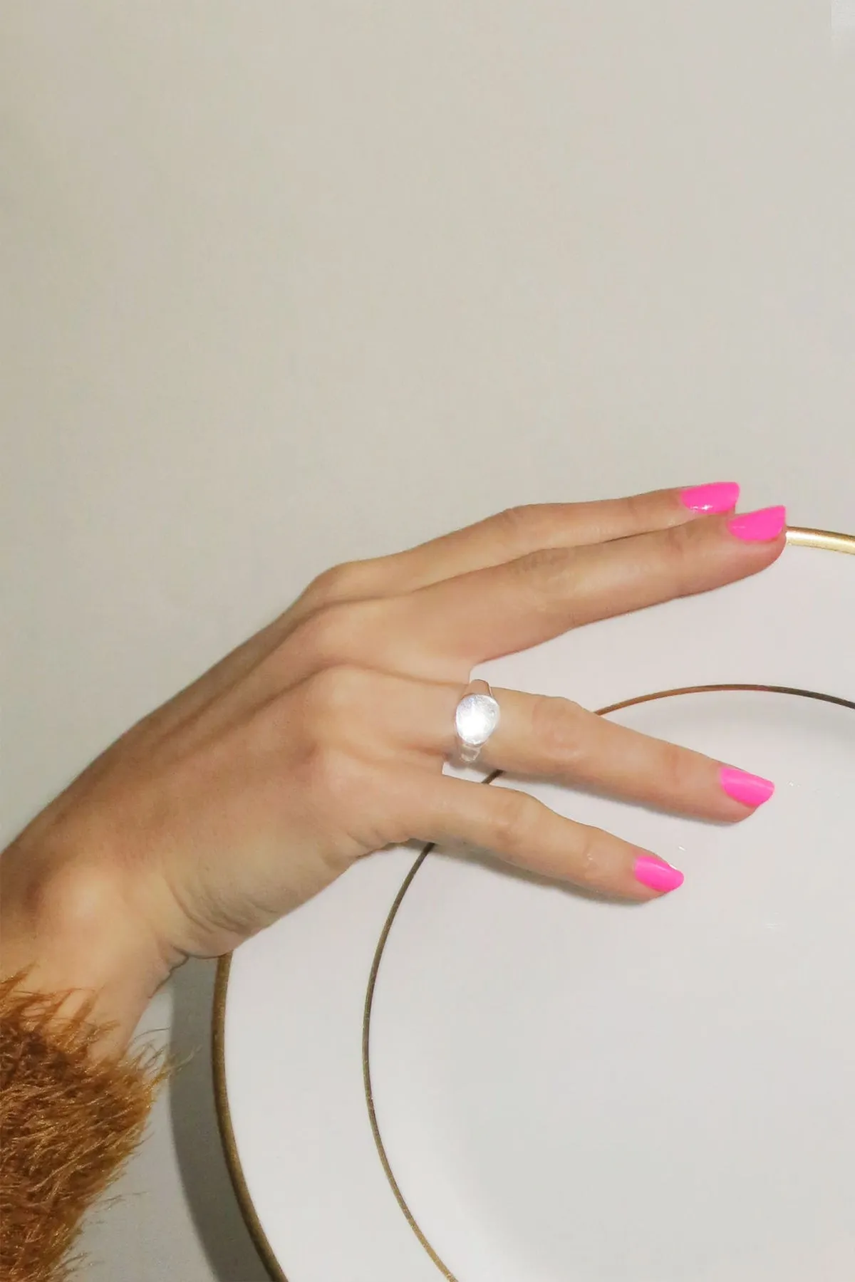 irregular small signet ring