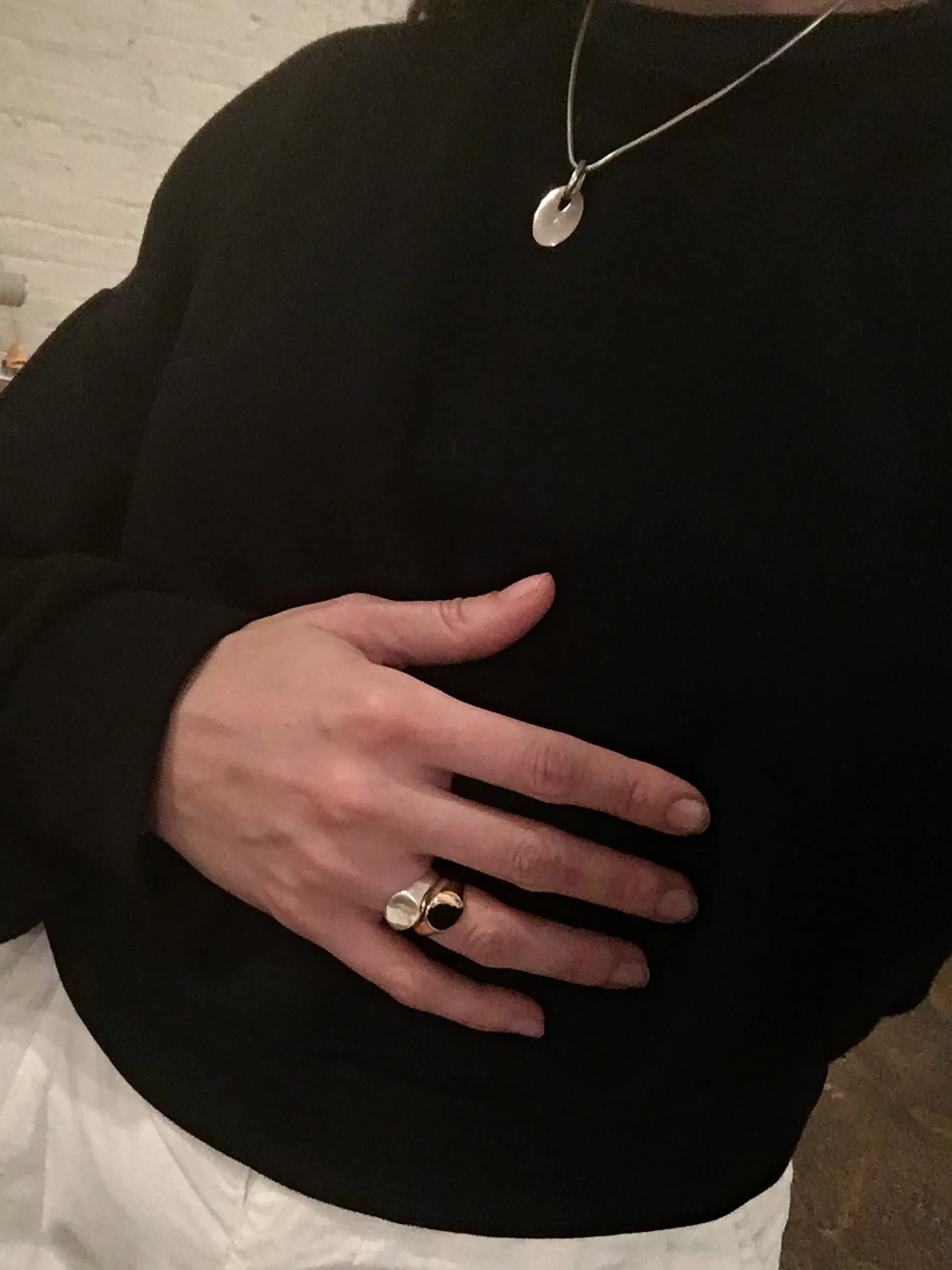 irregular small signet ring