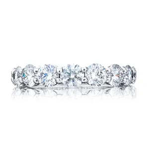 JB Star 11 Round Diamond Anniversary Band Platinum
