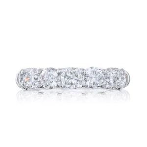 JB Star 7 Diamond Cushion & Round Anniversary Band Platinum