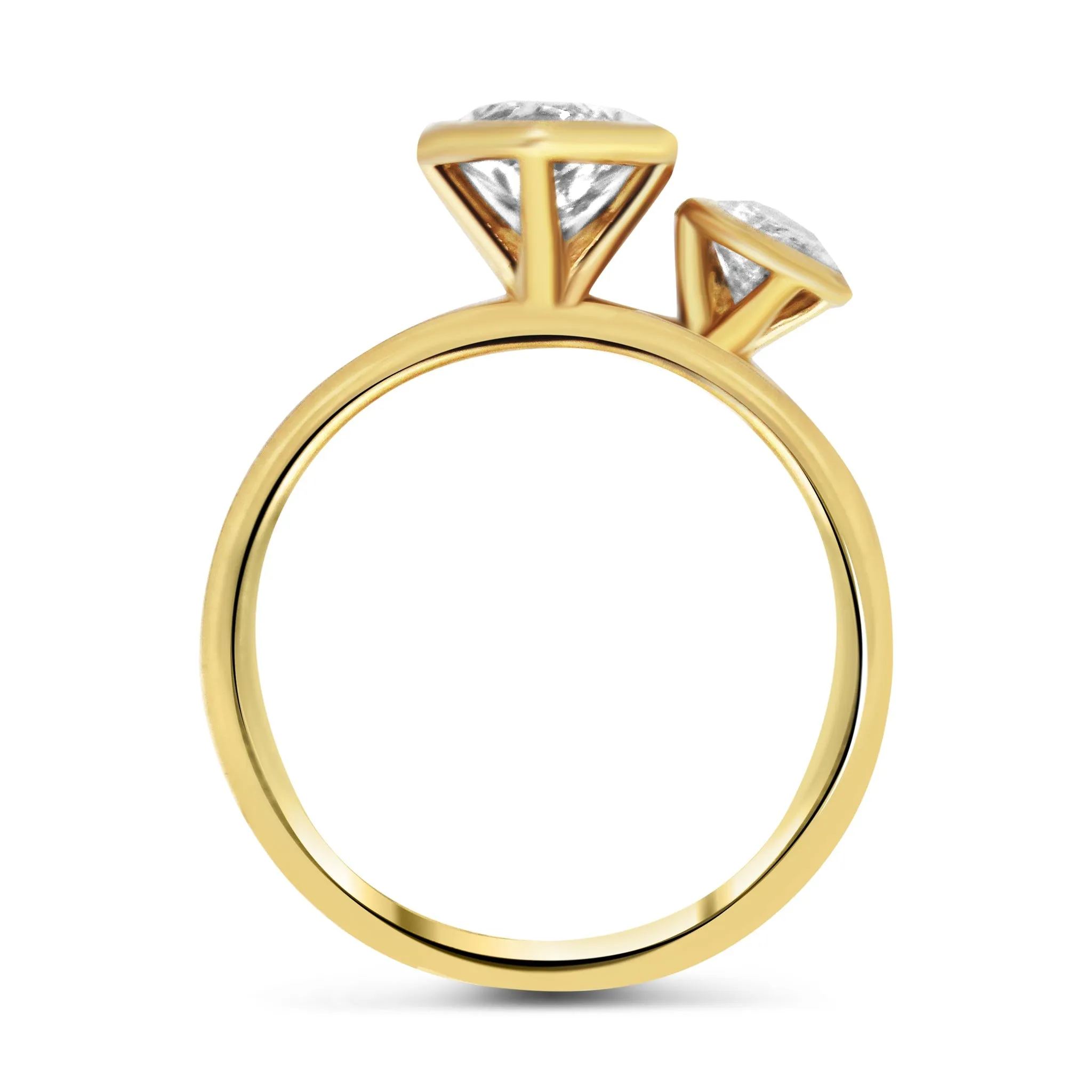 Jessica Toi Et Moi | Marquise Moissanite Engagement Ring