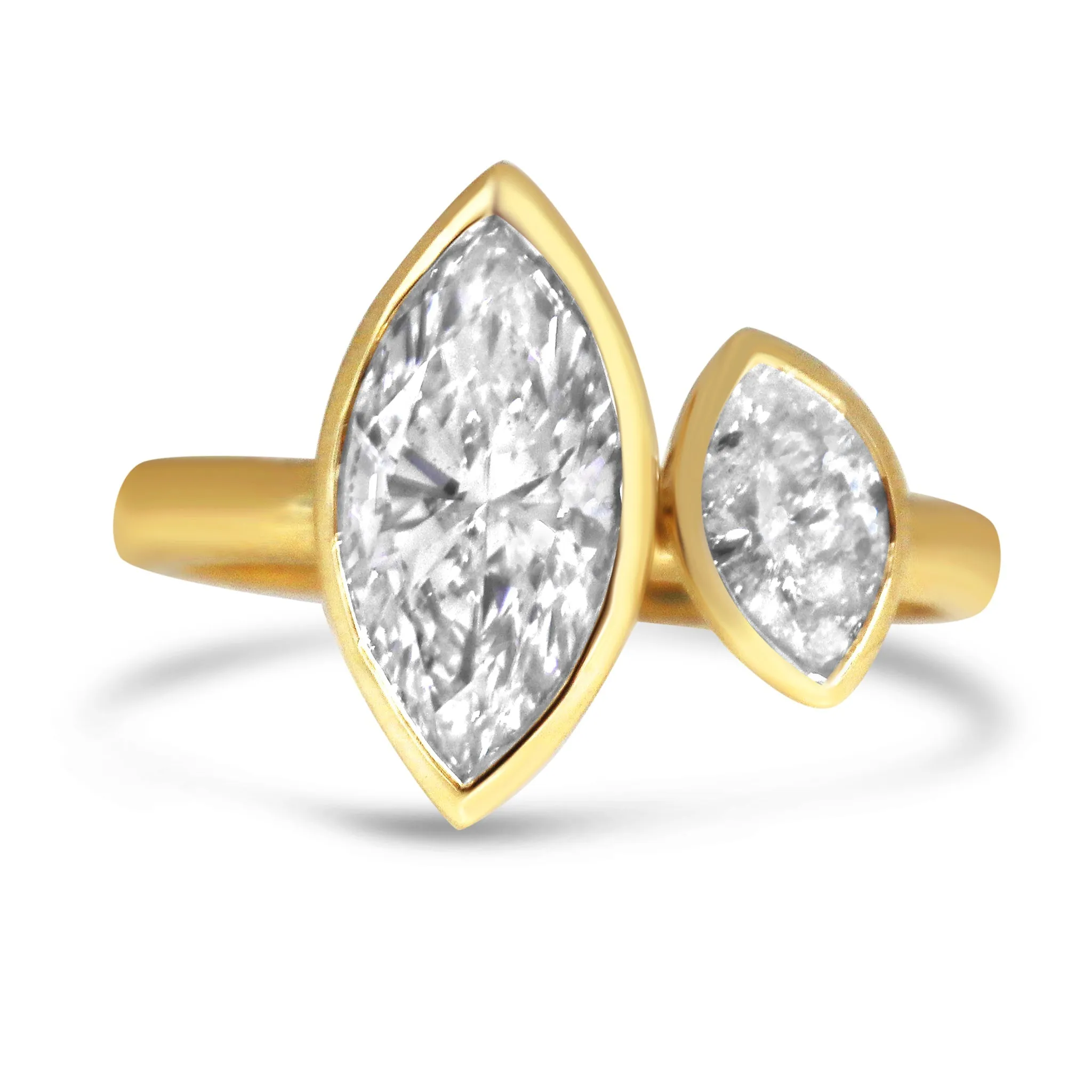 Jessica Toi Et Moi | Marquise Moissanite Engagement Ring