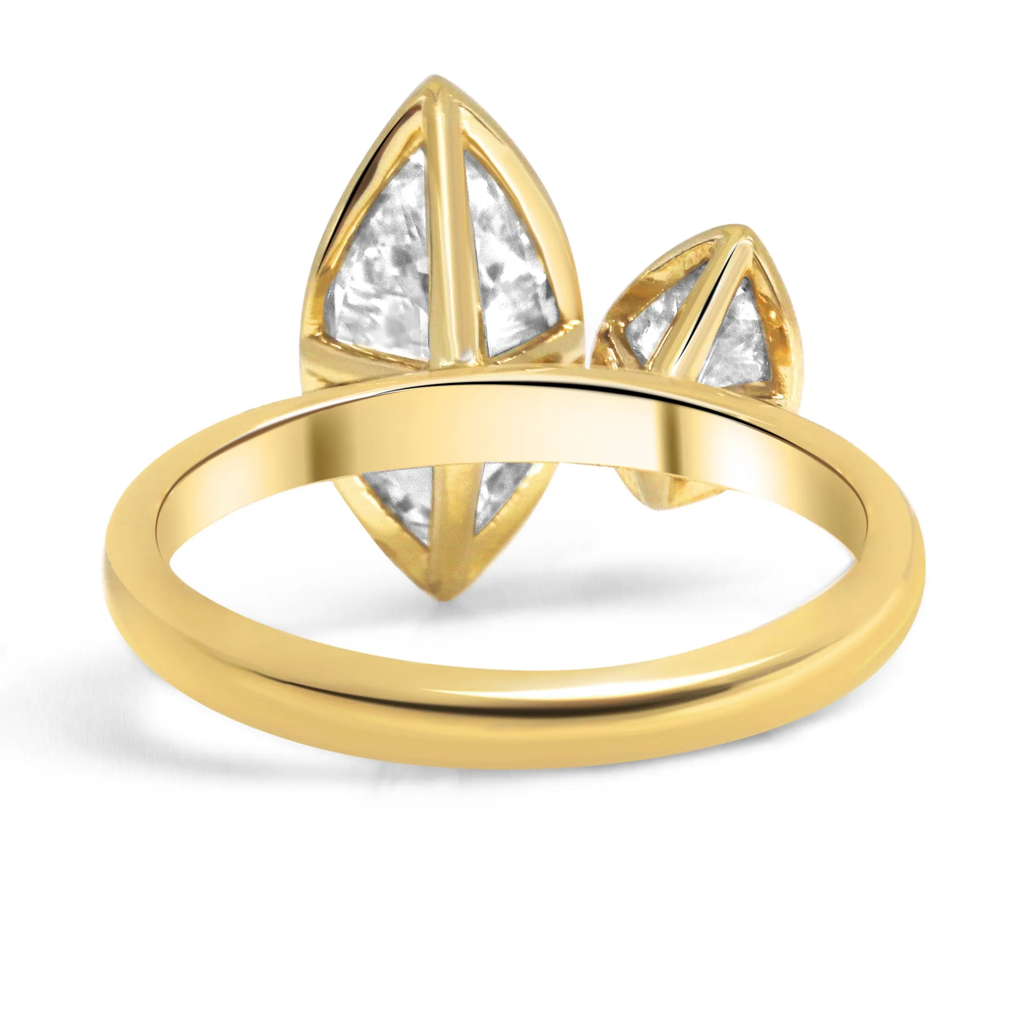 Jessica Toi Et Moi | Marquise Moissanite Engagement Ring