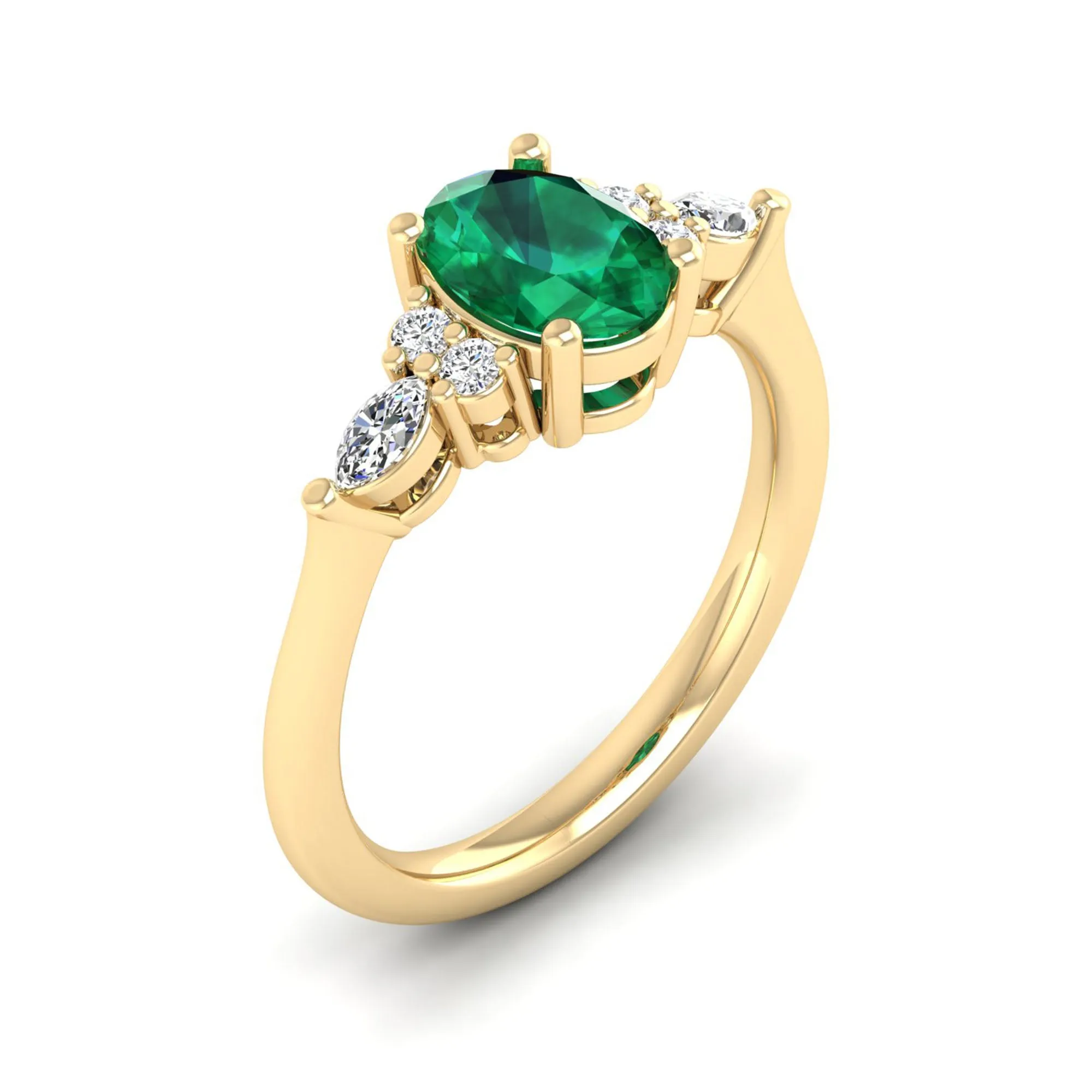 Juliette Emerald and Diamond Ring