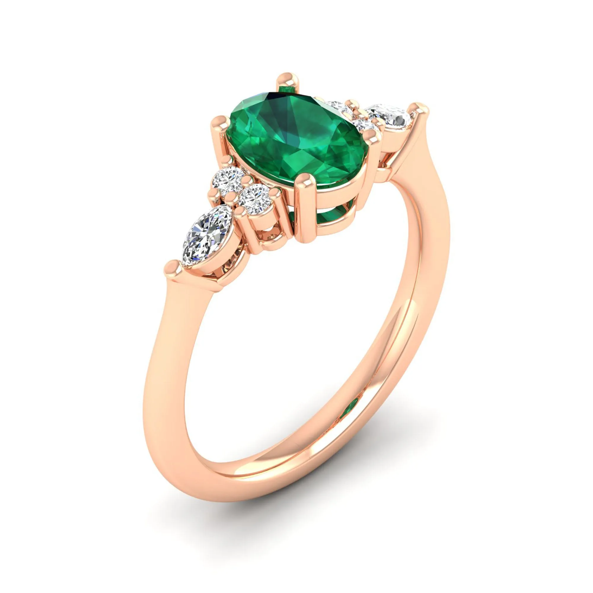 Juliette Emerald and Diamond Ring
