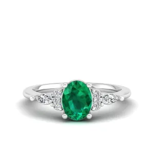 Juliette Emerald and Diamond Ring