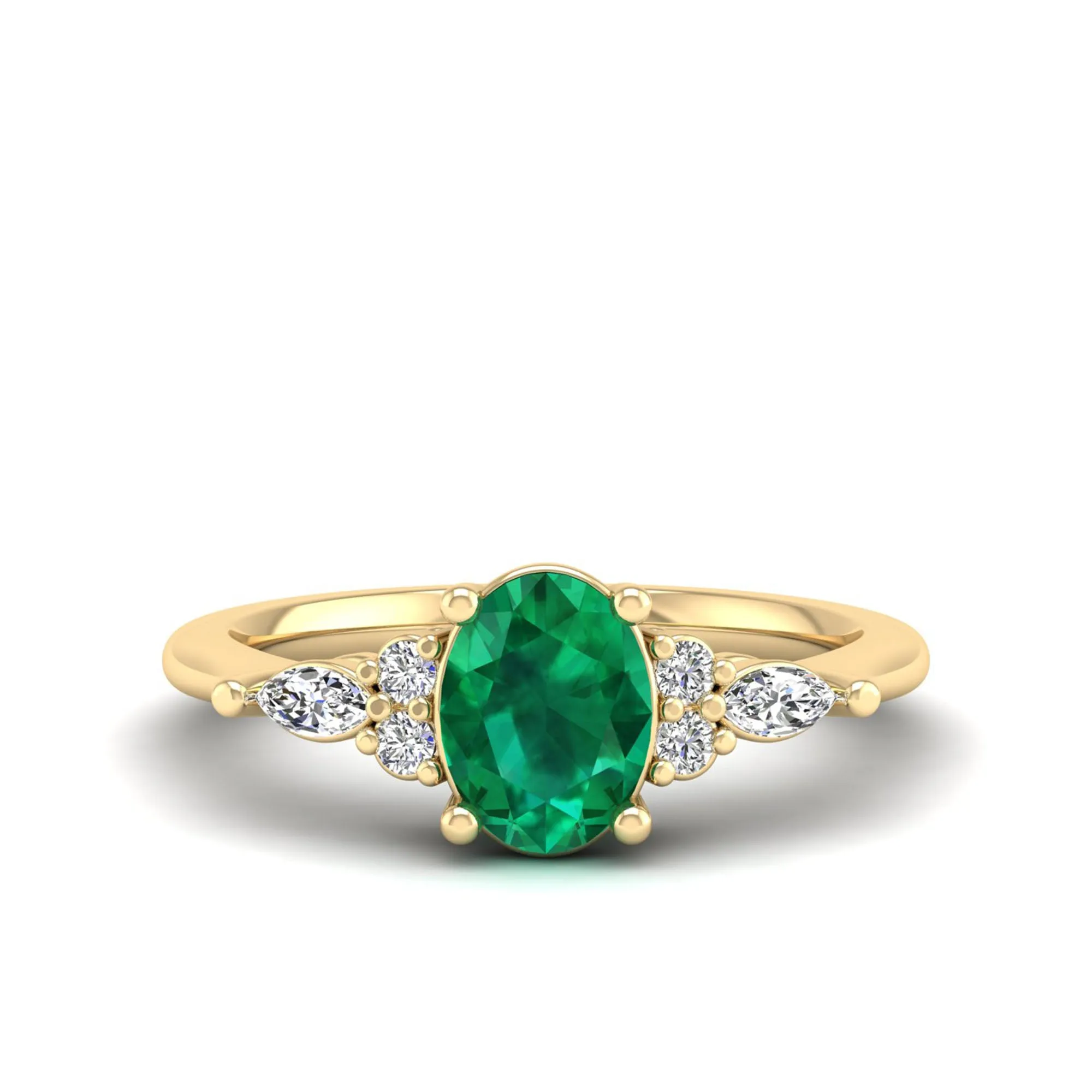 Juliette Emerald and Diamond Ring