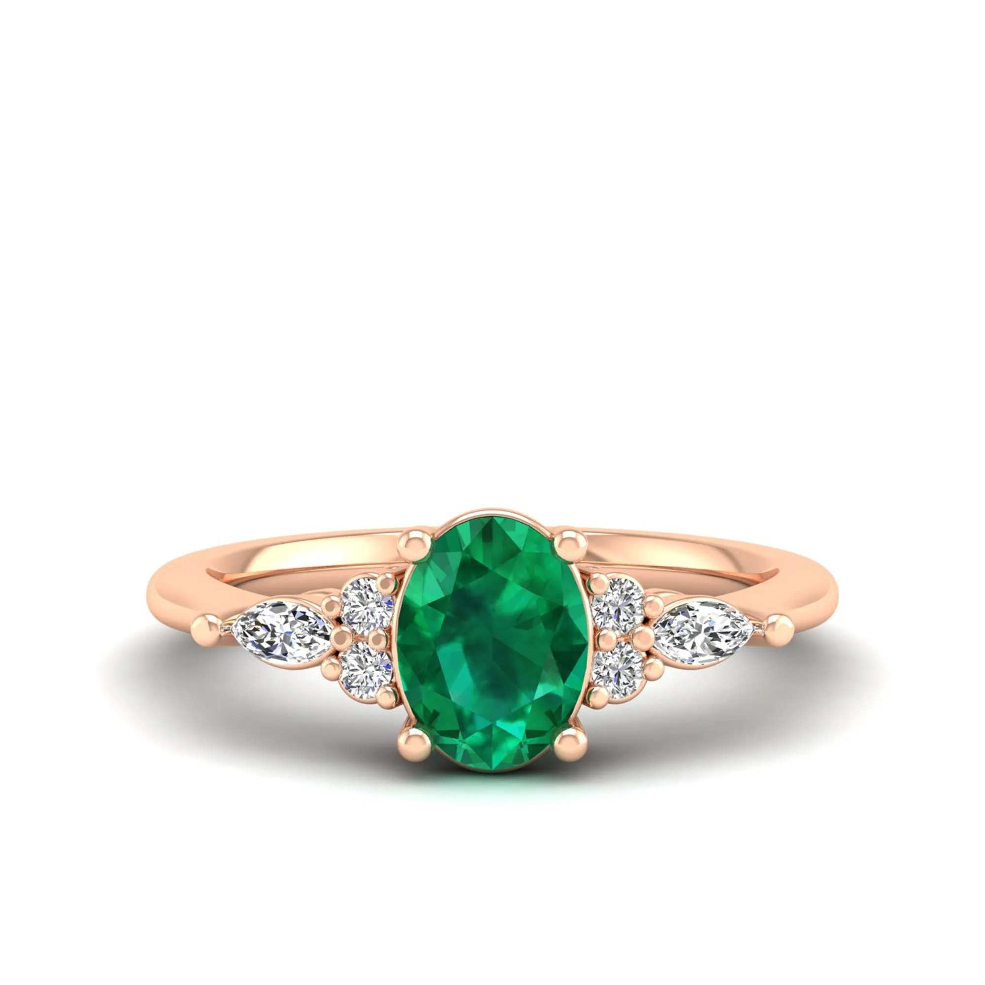 Juliette Emerald and Diamond Ring