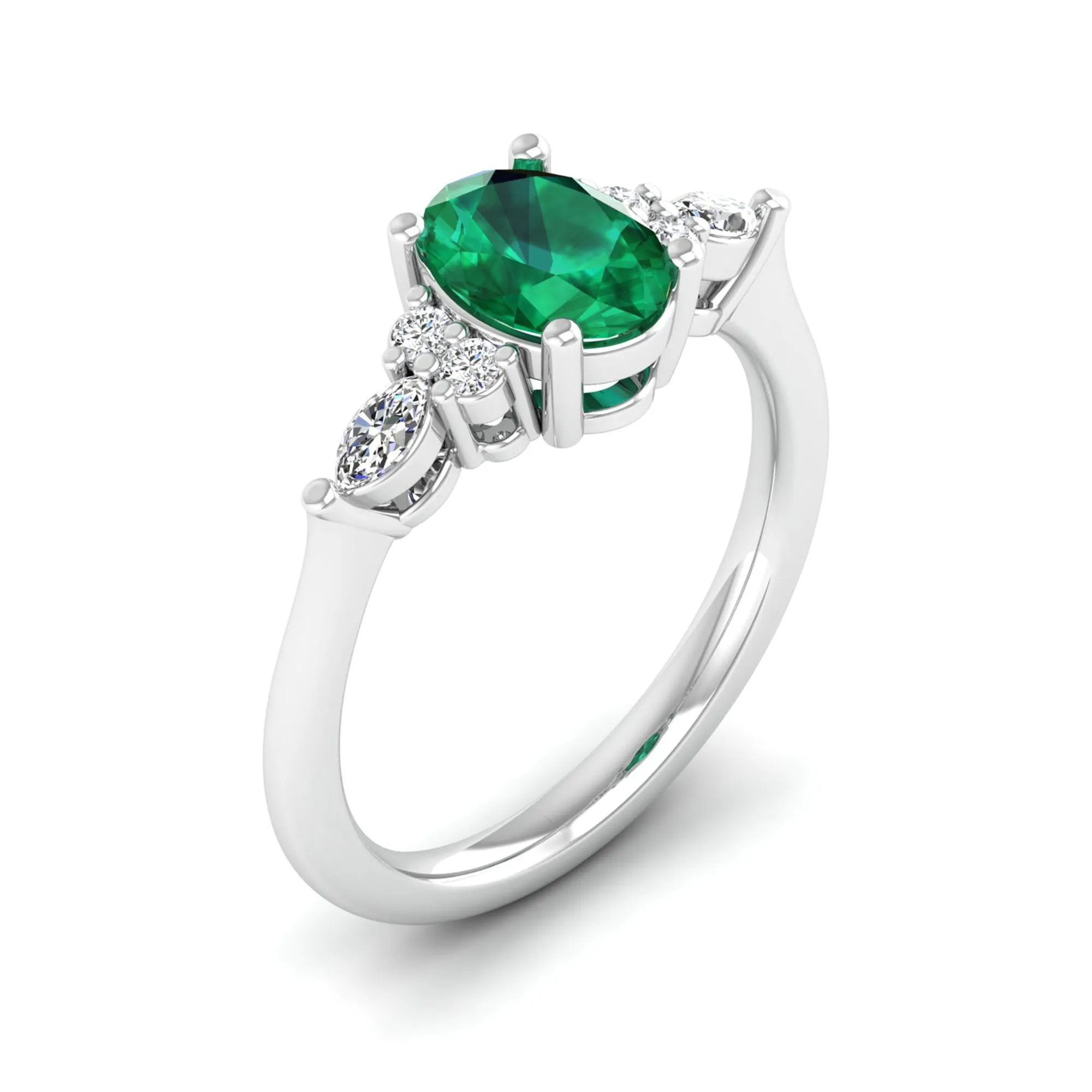 Juliette Emerald and Diamond Ring