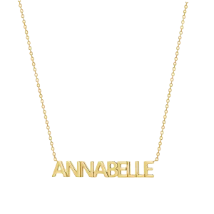 Kids Block Letter Name Necklace