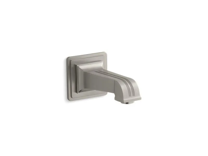 KOHLER K-13139-B Pinstripe wall-mount 6-7/8" non-diverter bath spout