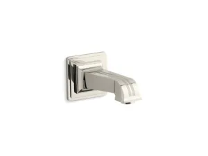 KOHLER K-13139-B Pinstripe wall-mount 6-7/8" non-diverter bath spout